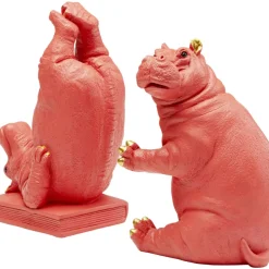Deko & Geschenkartikel-KARE Design Buchstutze Hippo Pink (2/Set)