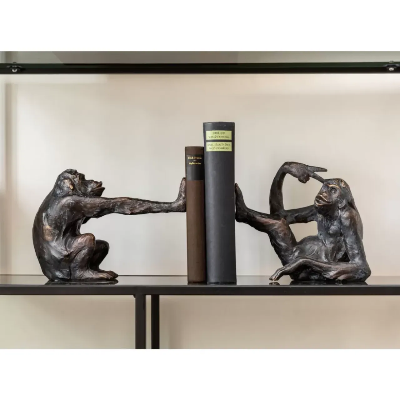 Deko & Geschenkartikel-KARE Design Buchstutze Monkey (2/Set)