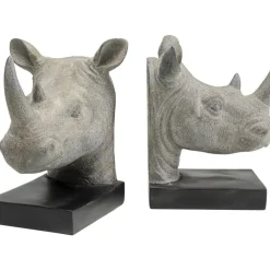 Deko & Geschenkartikel-KARE Design Buchstutze Rhino (2/Set)