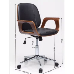 Stühle-KARE Design Burodrehstuhl Patron Walnut