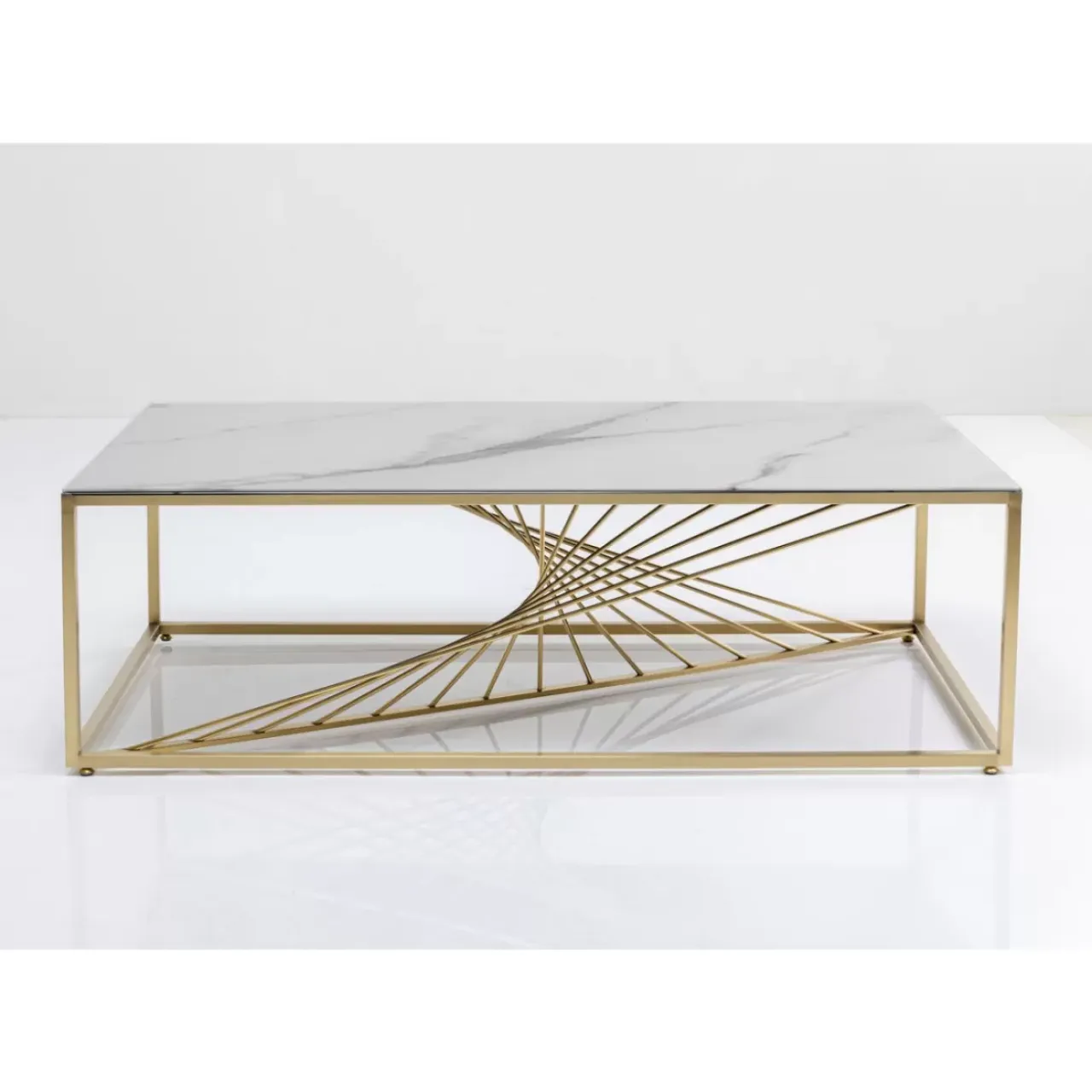 Tische-KARE Design Couchtisch Art Marble Glass 140X70Cm