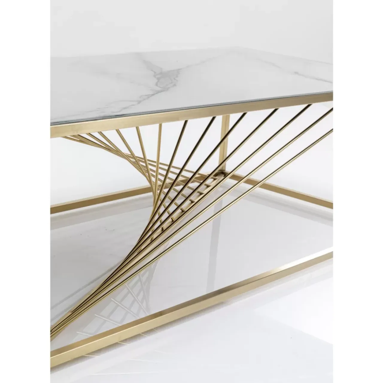 Tische-KARE Design Couchtisch Art Marble Glass 140X70Cm