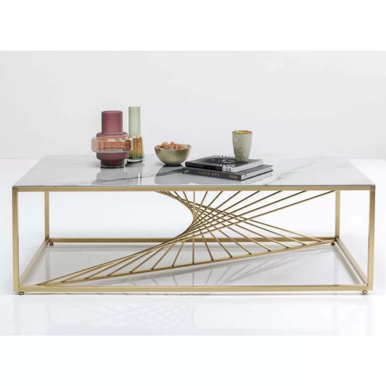 Tische-KARE Design Couchtisch Art Marble Glass 140X70Cm