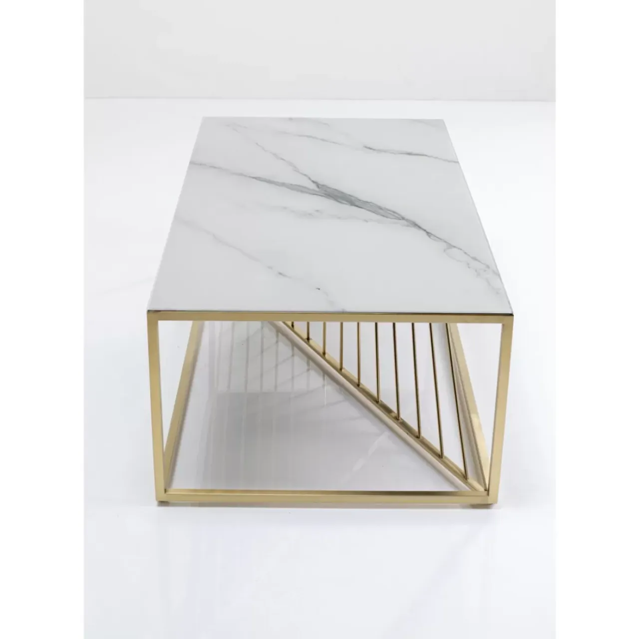Tische-KARE Design Couchtisch Art Marble Glass 140X70Cm