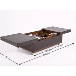 Tische-KARE Design Couchtisch Bar Globetrotter 120X75Cm