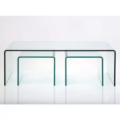Tische-KARE Design Couchtisch Clear Club (3/Set)