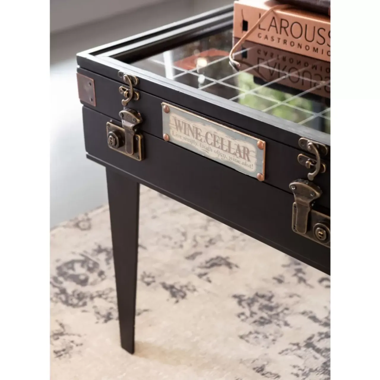 Tische-KARE Design Couchtisch Collector Schwarz 122X55Cm