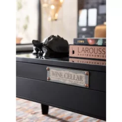 Tische-KARE Design Couchtisch Collector Schwarz 122X55Cm