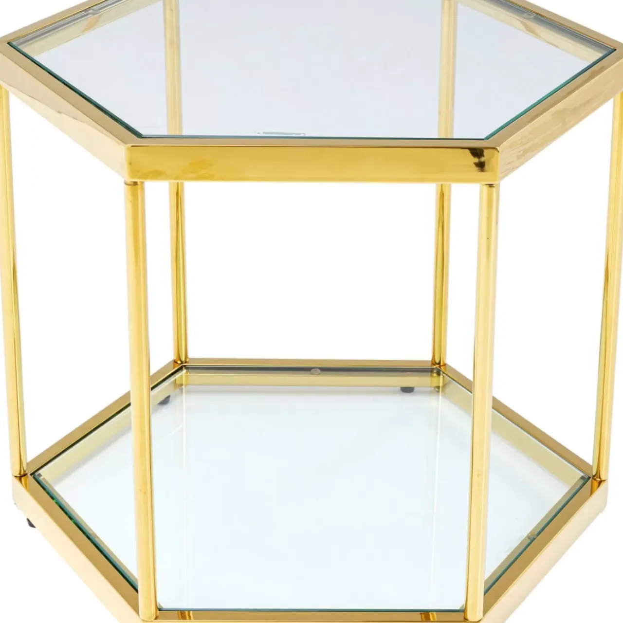 Tische-KARE Design Couchtisch Comb Gold 45
