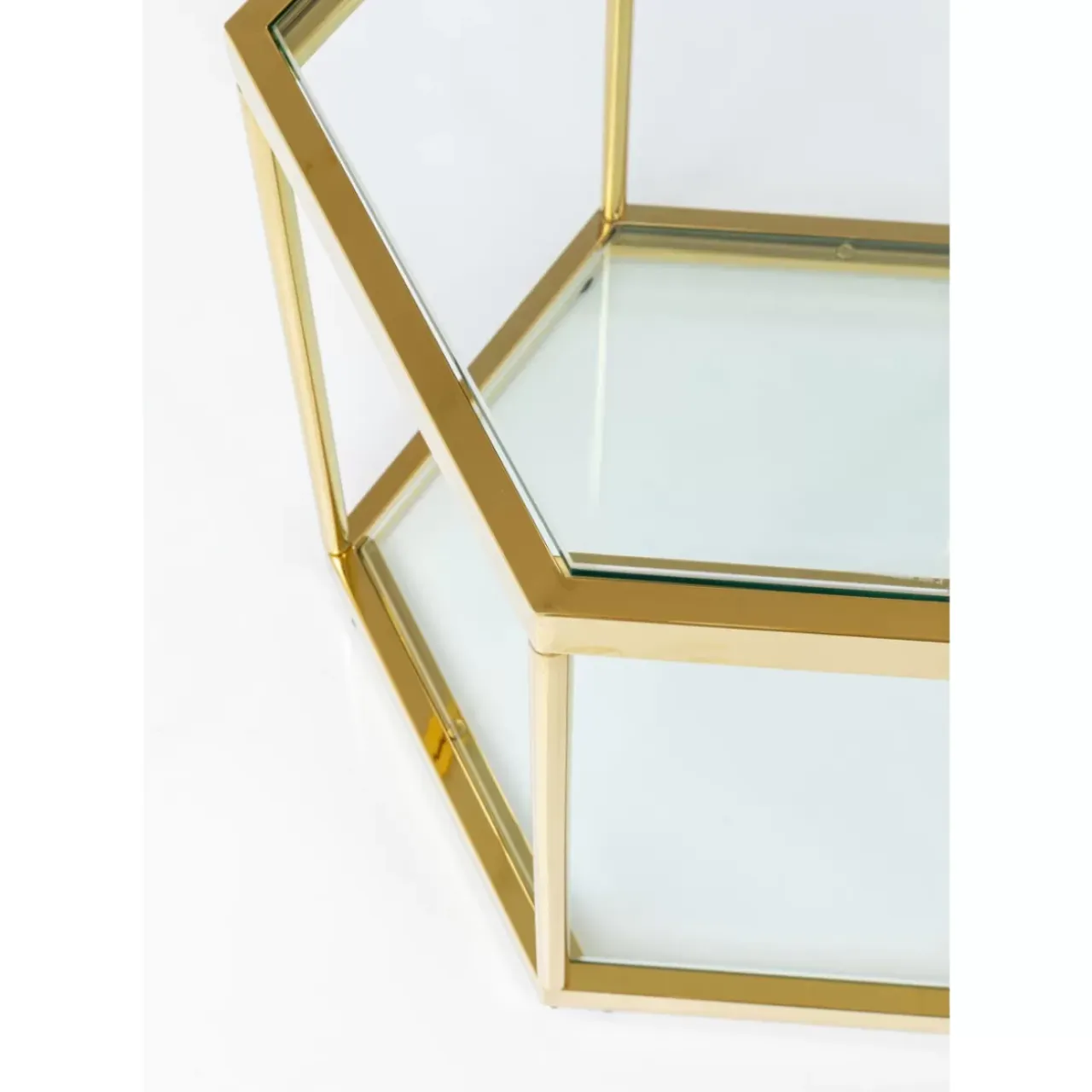 Tische-KARE Design Couchtisch Comb Gold 45