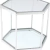 Tische-KARE Design Couchtisch Comb Silber 45
