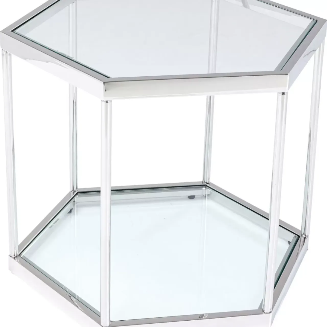 Tische-KARE Design Couchtisch Comb Silber 45