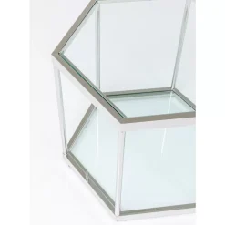 Tische-KARE Design Couchtisch Comb Silber 45