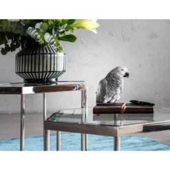 Tische-KARE Design Couchtisch Comb Silber 45