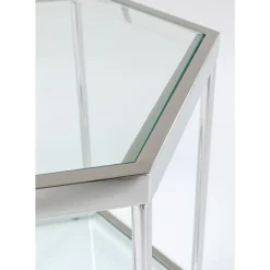 Tische-KARE Design Couchtisch Comb Silber 45