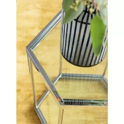 Tische-KARE Design Couchtisch Comb Silber 45