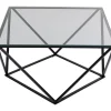 Tische-KARE Design Couchtisch Cristallo Schwarz 80X80Cm