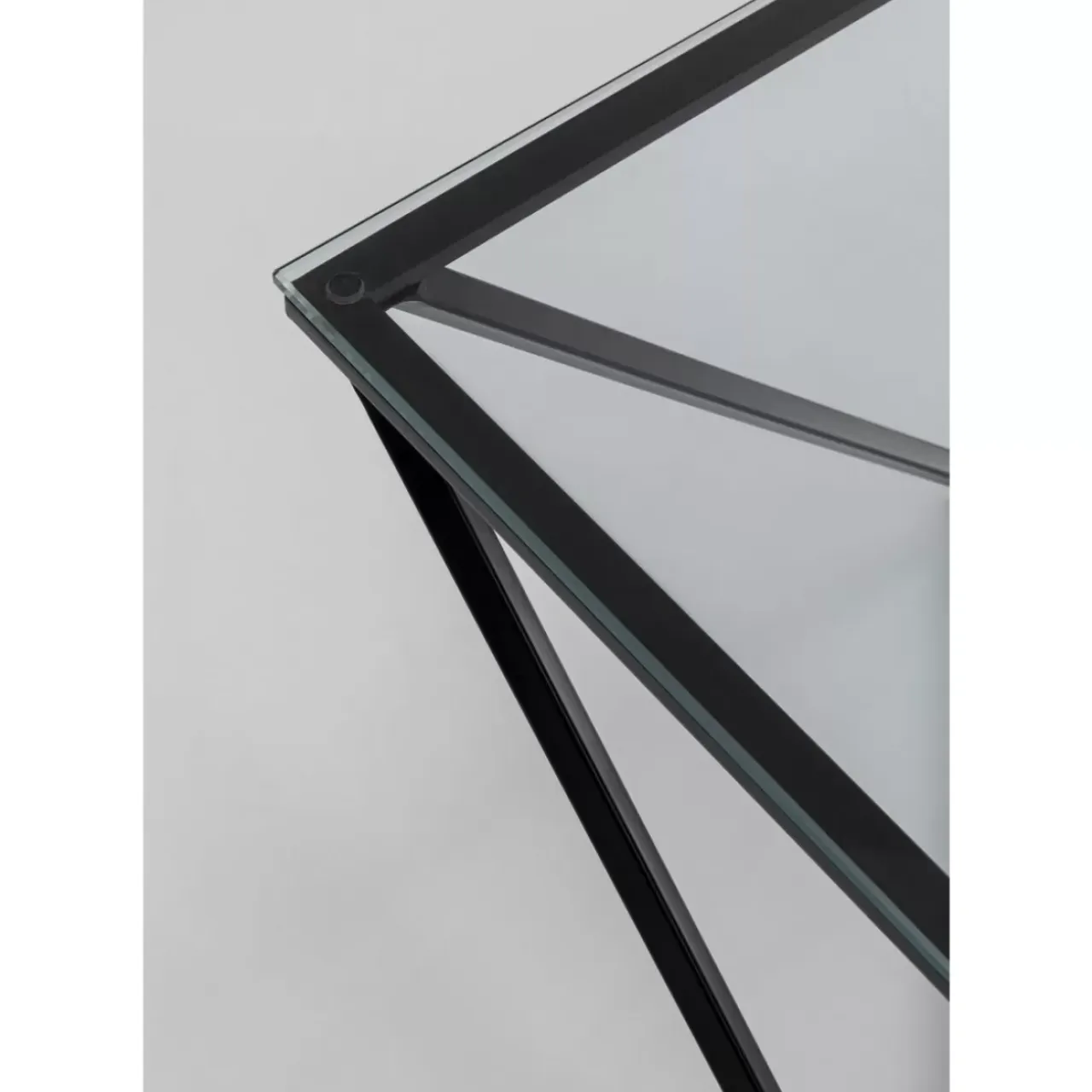 Tische-KARE Design Couchtisch Cristallo Schwarz 80X80Cm