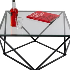 Tische-KARE Design Couchtisch Cristallo Schwarz 80X80Cm