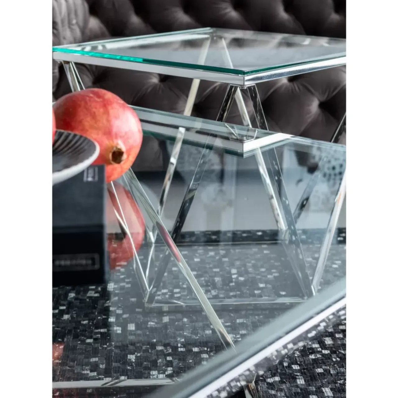 Tische-KARE Design Couchtisch Cristallo 80X80