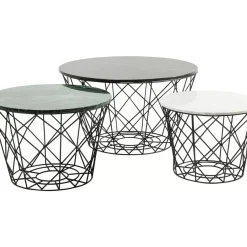 Tische-KARE Design Couchtisch East Coast Rund (3/Set)