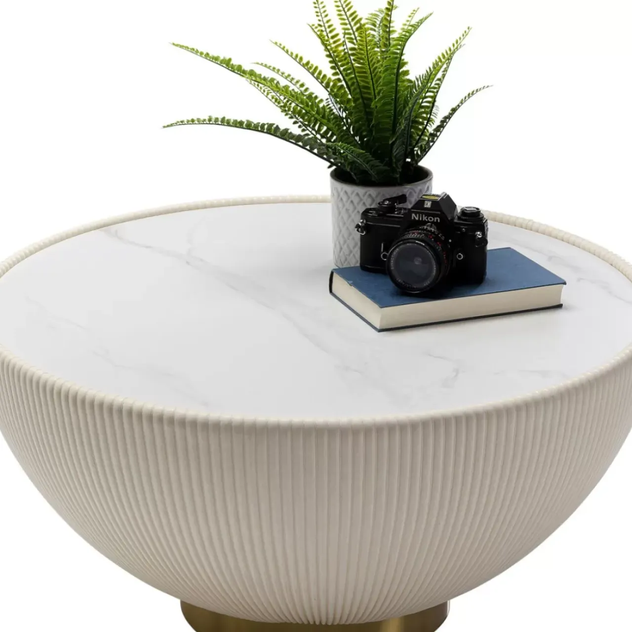 Tische-KARE Design Couchtisch Endless Vegas Weis O71Cm