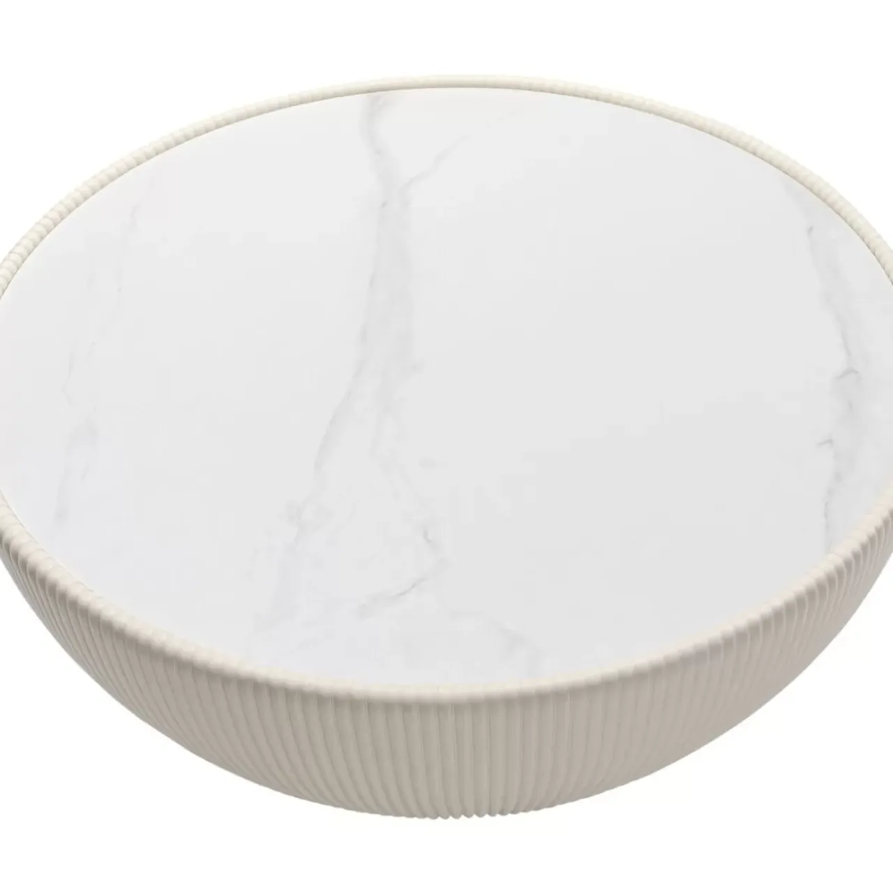 Tische-KARE Design Couchtisch Endless Vegas Weis O71Cm