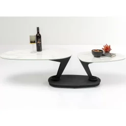 Tische-KARE Design Couchtisch Franklin Weis 150X58Cm