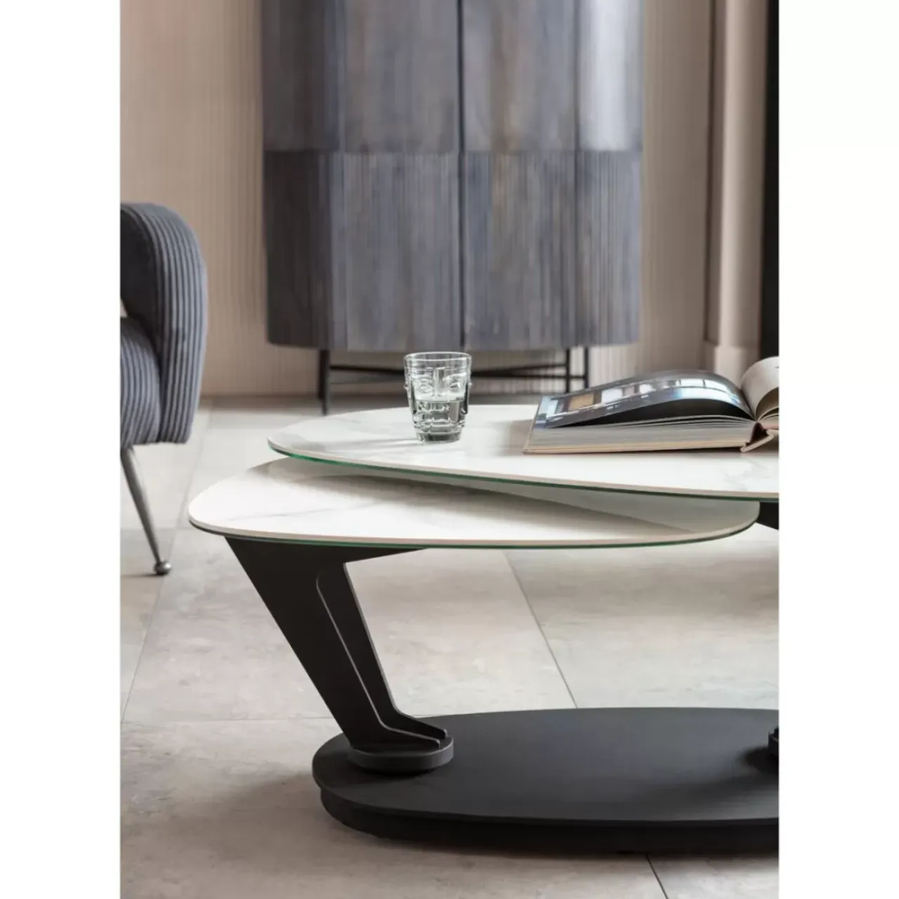 Tische-KARE Design Couchtisch Franklin Weis 150X58Cm
