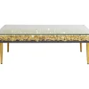 Tische-KARE Design Couchtisch Gold Flowers 120X60