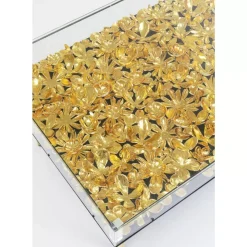 Tische-KARE Design Couchtisch Gold Flowers 120X60