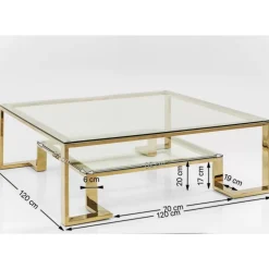 Tische-KARE Design Couchtisch Gold Rush 120X120Cm