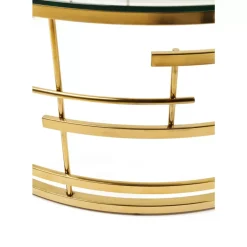 Tische-KARE Design Couchtisch Jupiter Gold O100Cm