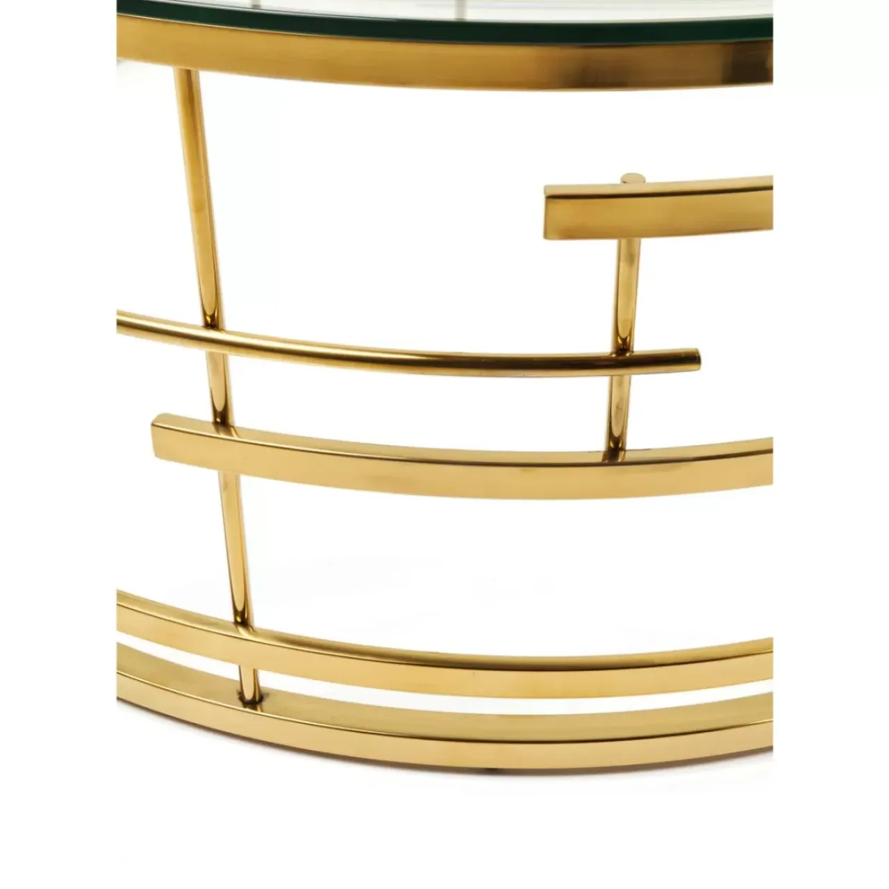 Tische-KARE Design Couchtisch Jupiter Gold O100Cm