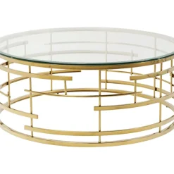 Tische-KARE Design Couchtisch Jupiter Gold O100Cm