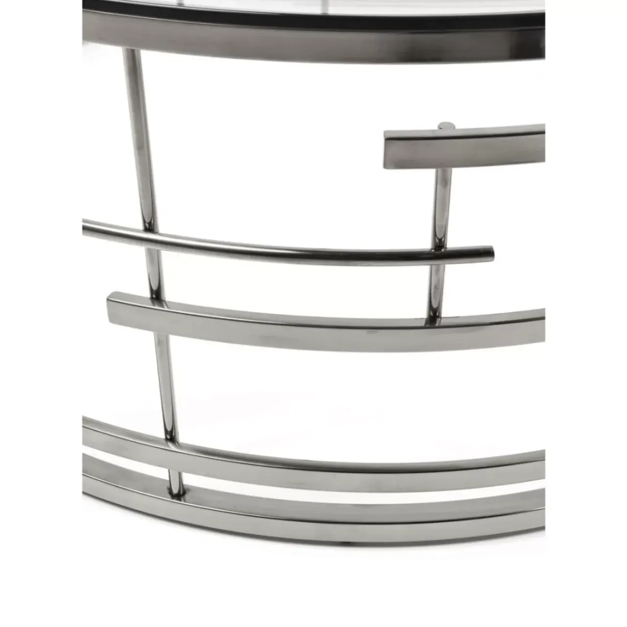 Tische-KARE Design Couchtisch Jupiter Silber O100Cm