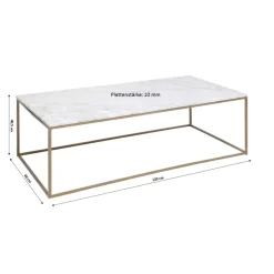 Tische-KARE Design Couchtisch Key West Gold 120X60