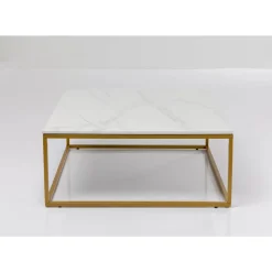 Tische-KARE Design Couchtisch Key West Gold 90X90Cm