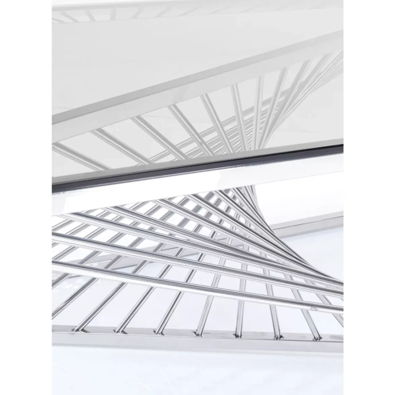 Tische-KARE Design Couchtisch Laser Silber Klarglas 120X60