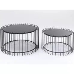 Tische-KARE Design Couchtisch Line Onyx (2/Set)