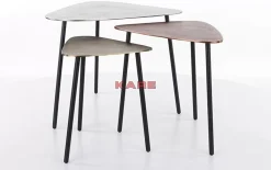 Tische-KARE Design Couchtisch Loft Triangle Vintage (3/Set)