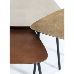 Tische-KARE Design Couchtisch Loft Triangle Vintage (3/Set)