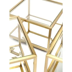 Tische-KARE Design Couchtisch Luigi Gold (4/Set)