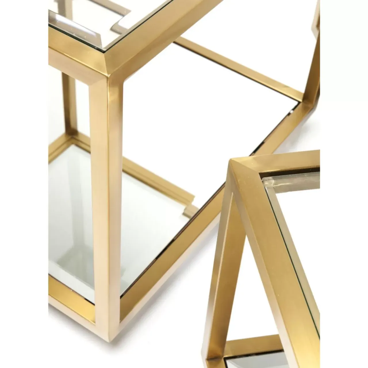 Tische-KARE Design Couchtisch Luigi Gold (4/Set)