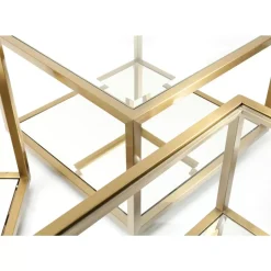 Tische-KARE Design Couchtisch Luigi Gold (4/Set)