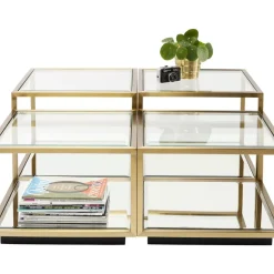 Tische-KARE Design Couchtisch Luigi Gold (4/Set)