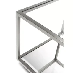 Tische-KARE Design Couchtisch Luigi Silber (4/Set)
