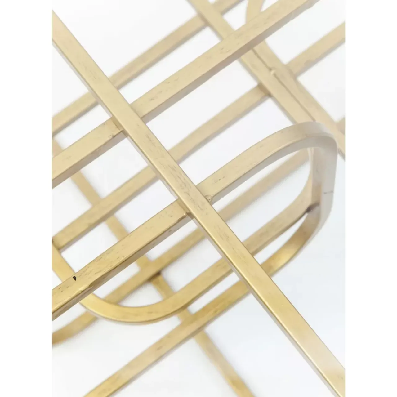 Tische-KARE Design Couchtisch Meander Gold 140X80Cm