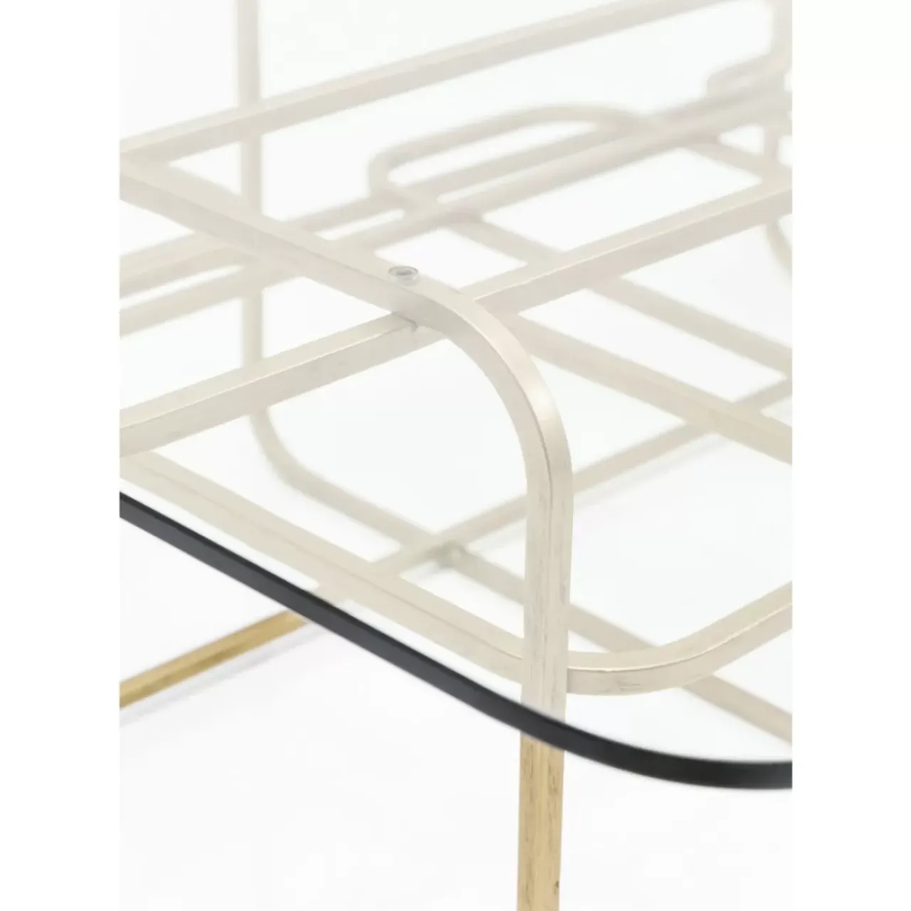Tische-KARE Design Couchtisch Meander Gold 140X80Cm