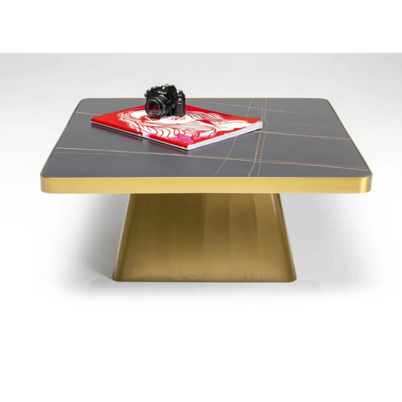 Tische-KARE Design Couchtisch Miler Gold 80X80Cm
